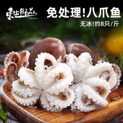 三去八爪鱼 去牙去内脏 鲜活冷冻小八爪鱼 国产章鱼 软足类 海鲜 短腿小八爪