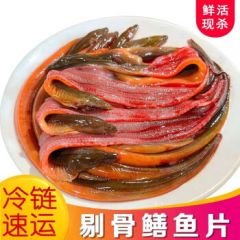 现杀现发 黄鳝鱼片去骨去内脏整箱鳝鱼片鳝鱼鲜活现杀鳝 去肠去骨鳝片大条优选半斤